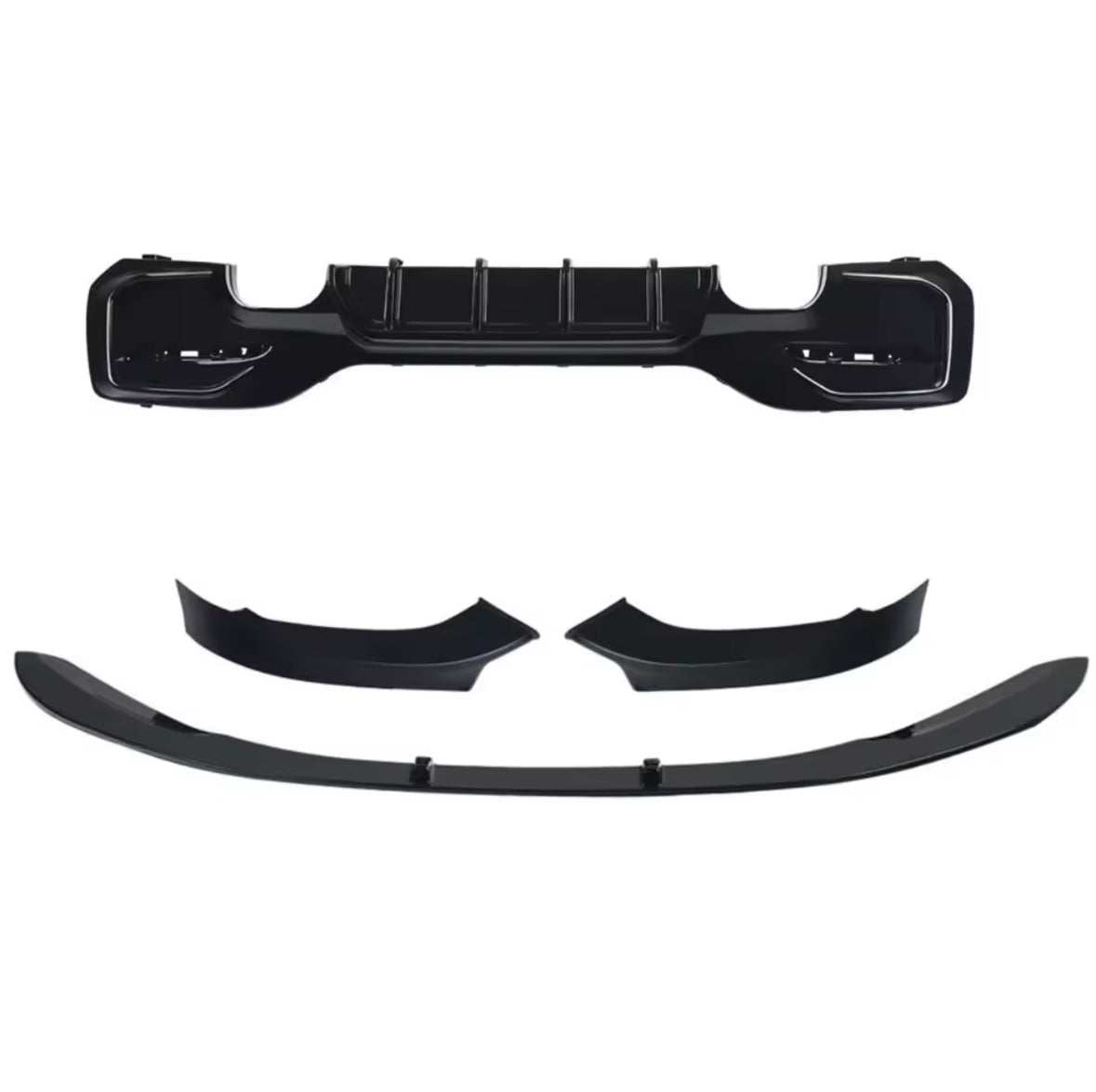 BMW 1 SERIES FRONT SPLITTER & Rear Diffuser M SPORT GLOSS F20 F21 LCI 2015-2019
