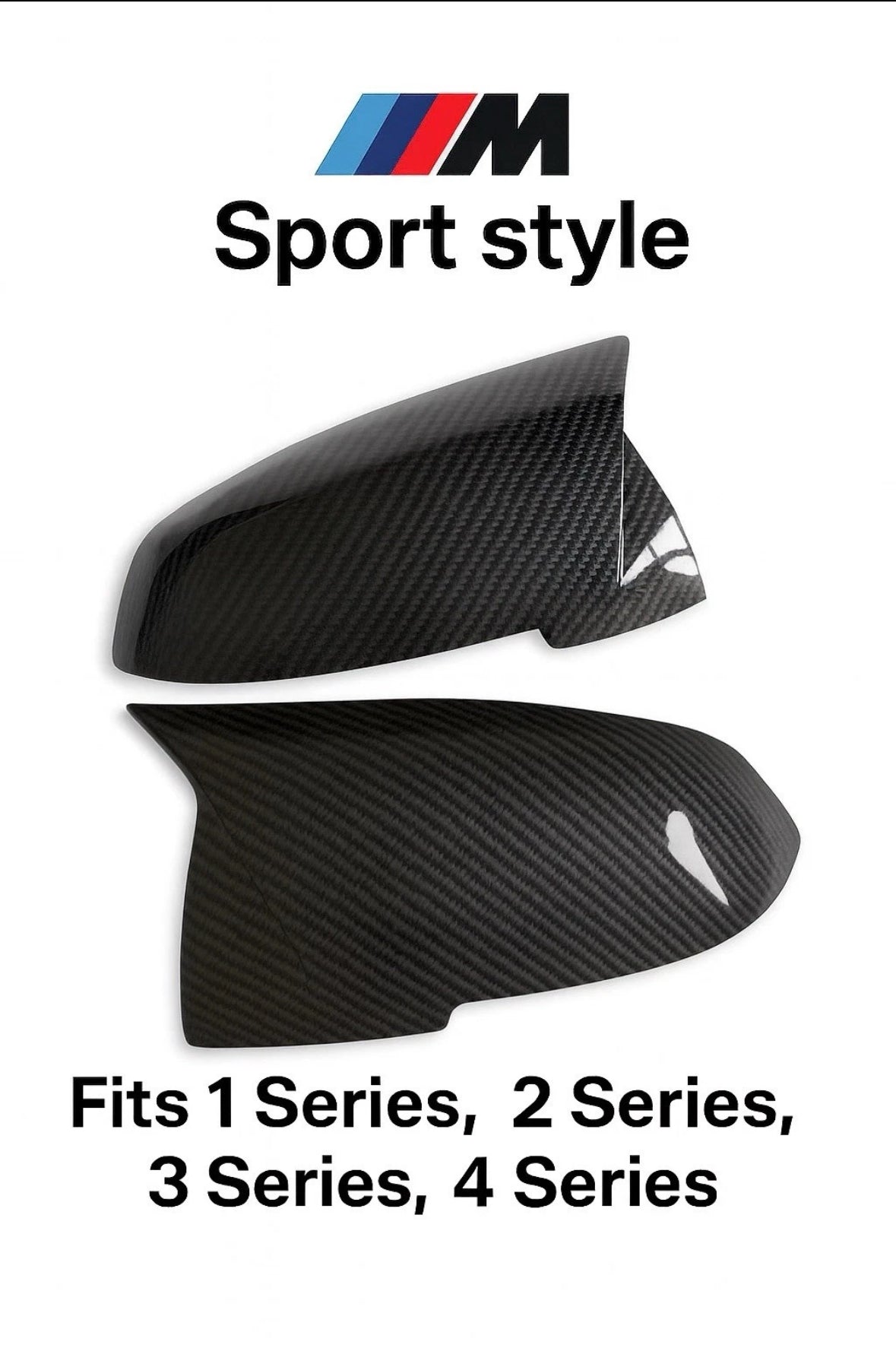 Premium Printed Carbon Fiber 2x Carbon Fiber Wing Mirror Cover Cap For BMW F20 F21 F22 F30 F31 F32 F36