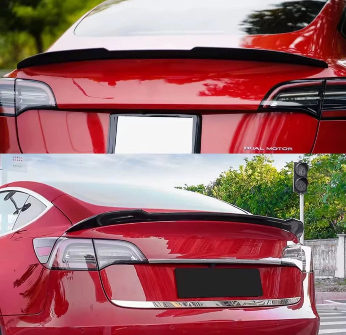 Tesla Gloss Black Model 3 Rear Spoiler PSM Style Highkick Duckbill 2017-2023