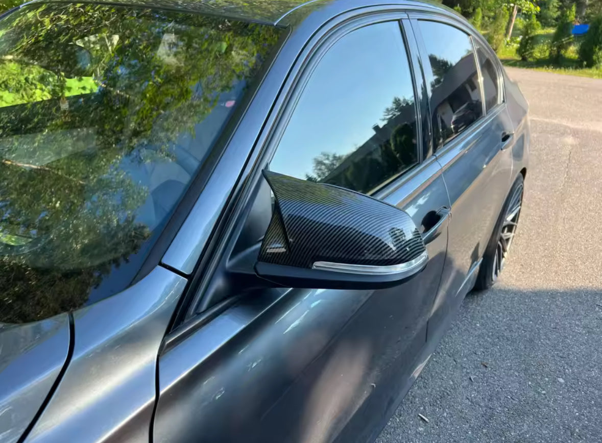 2x Gloss Black Wing Mirror Covers For BMW F20 F21 F22 F30 F31 F32 F36 X1