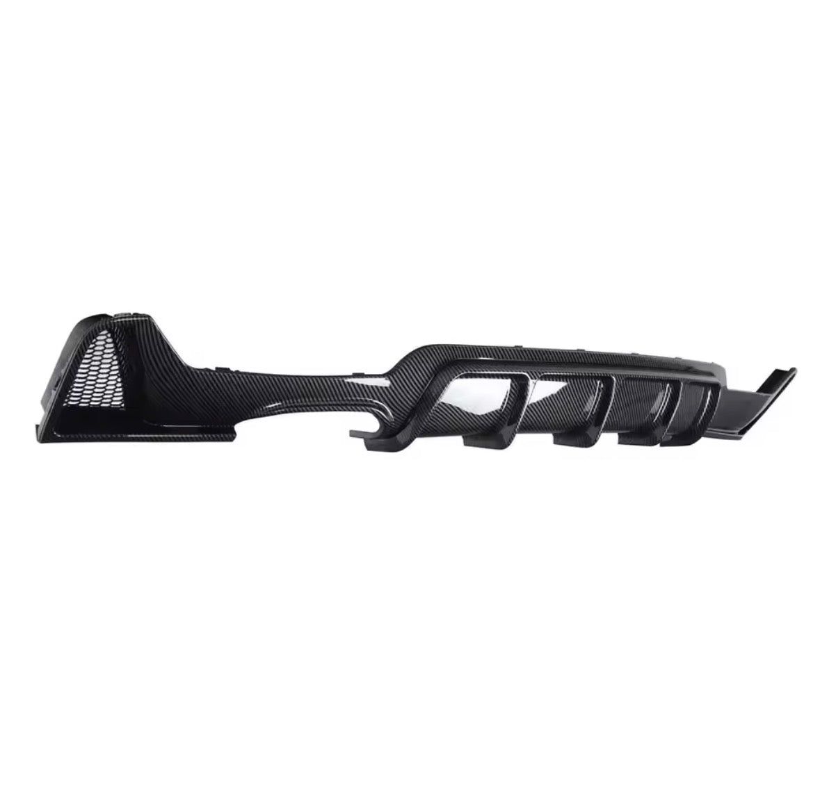 BMW F32 F33 F36 M Sport Rear Diffuser Lip (Carbon Fiber Look) | 2014–2020