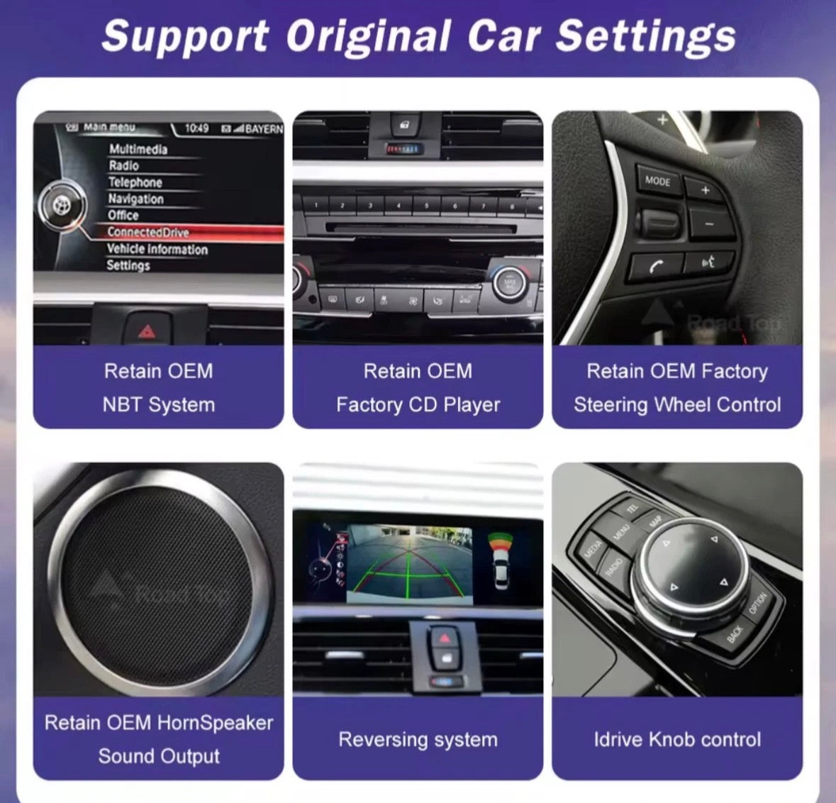 BMW 3 4 Series F30-F36 CarPlay & Android Auto Retrofit NBT Head Unit Upgrade 12.3 Inch  Screen
