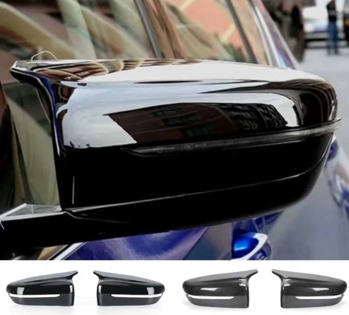 BMW G20 G30 17-20 Side Premium Wing Mirror Covers – Gloss Black M Style