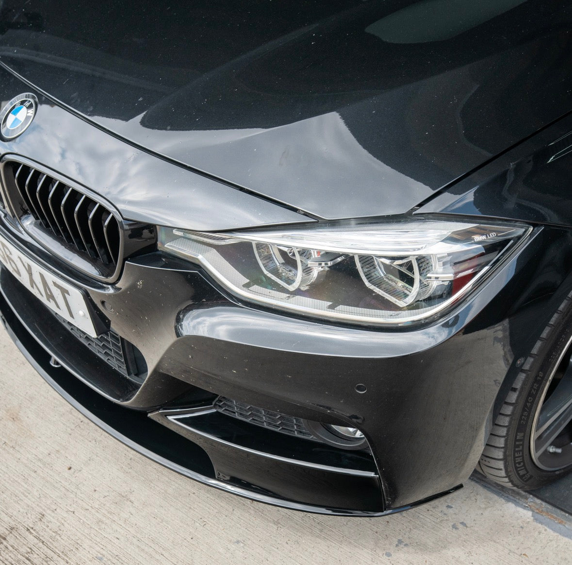 BLAK BMW F30 3 Series Gloss Black MP Style Front Splitter