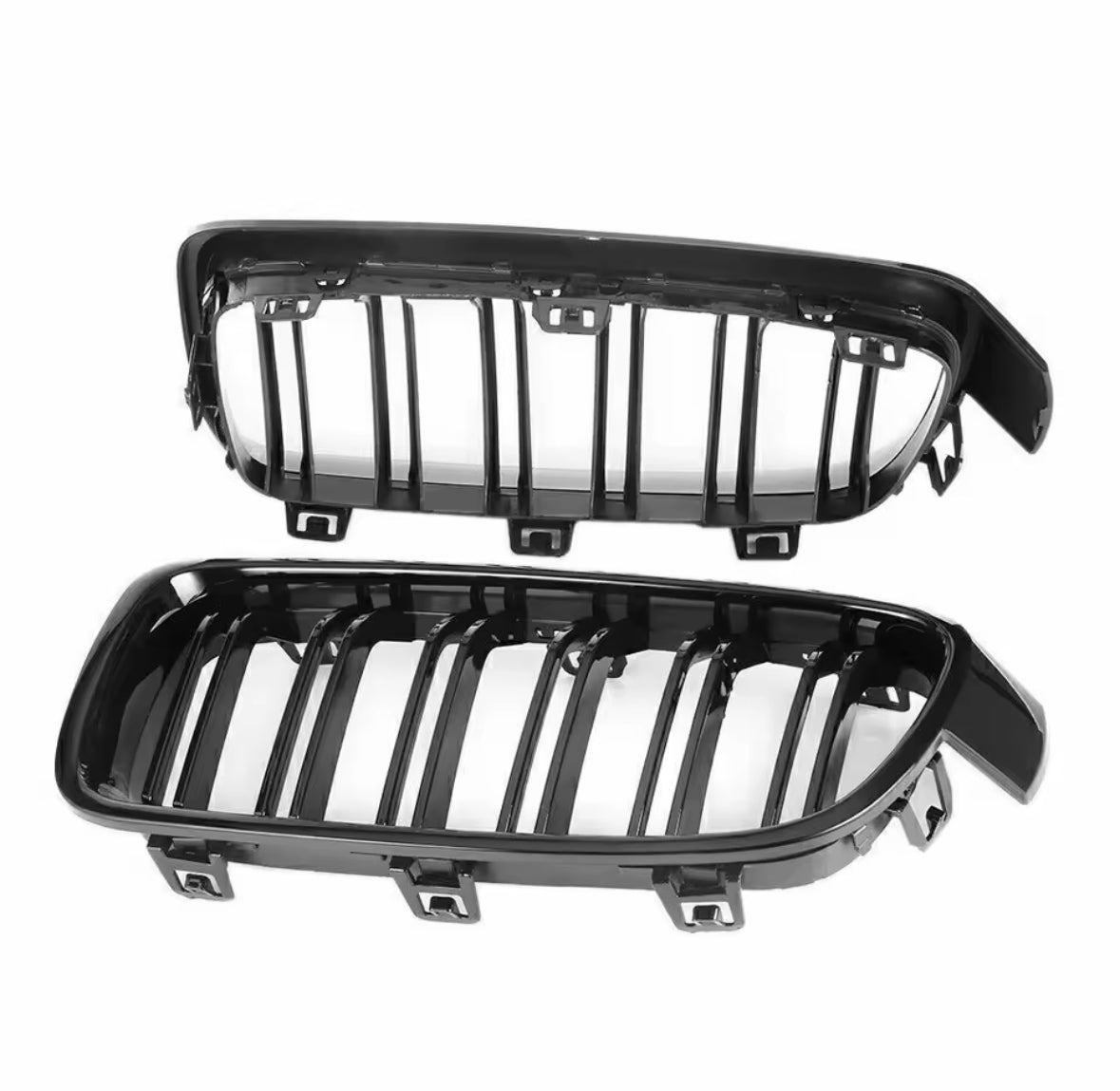 BMW 3 Series Kidney Grille GLOSS BLACK Dual LINE F30 F31 2012-2018