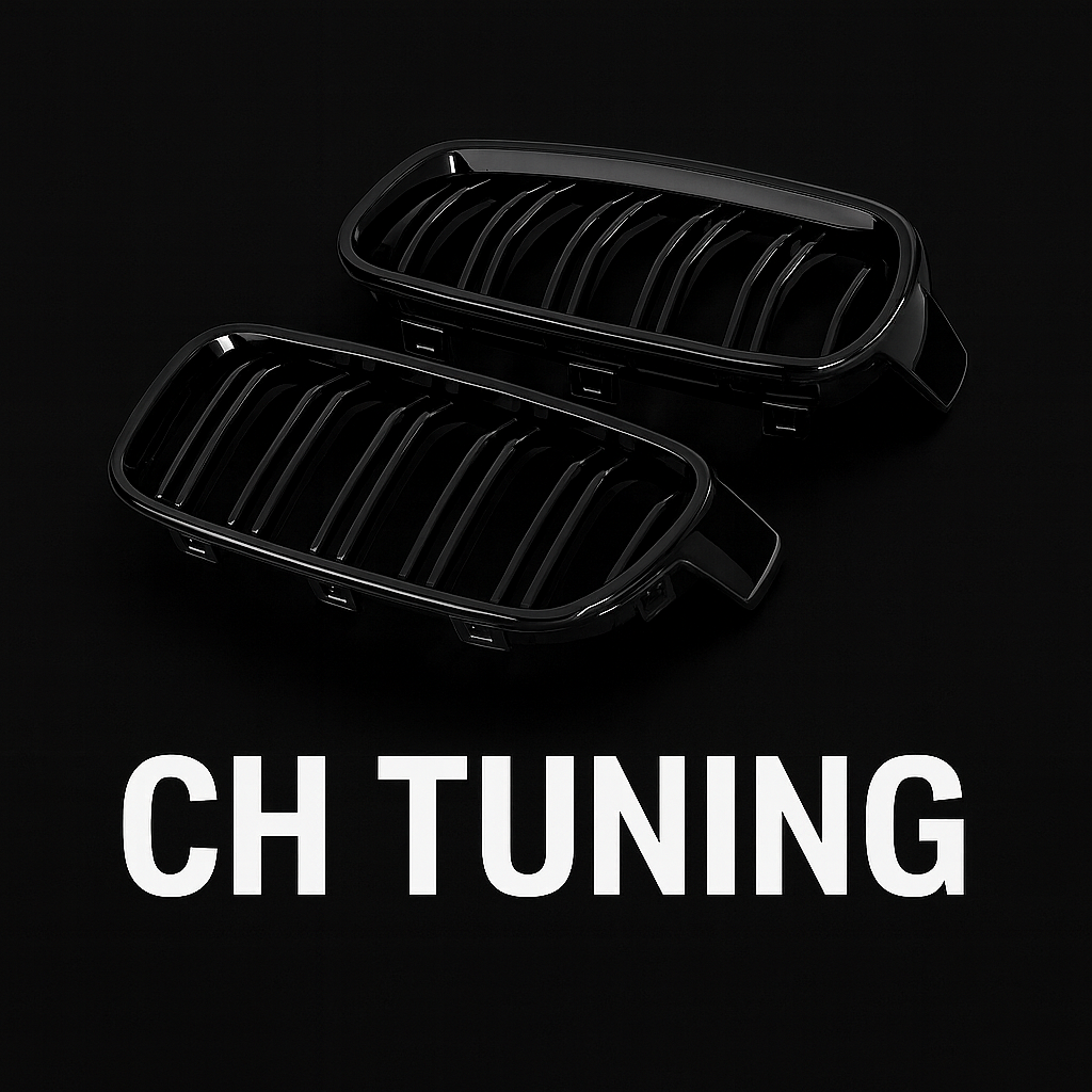 BMW 3 Series Kidney Grille GLOSS BLACK Dual LINE F30 F31 2012-2018