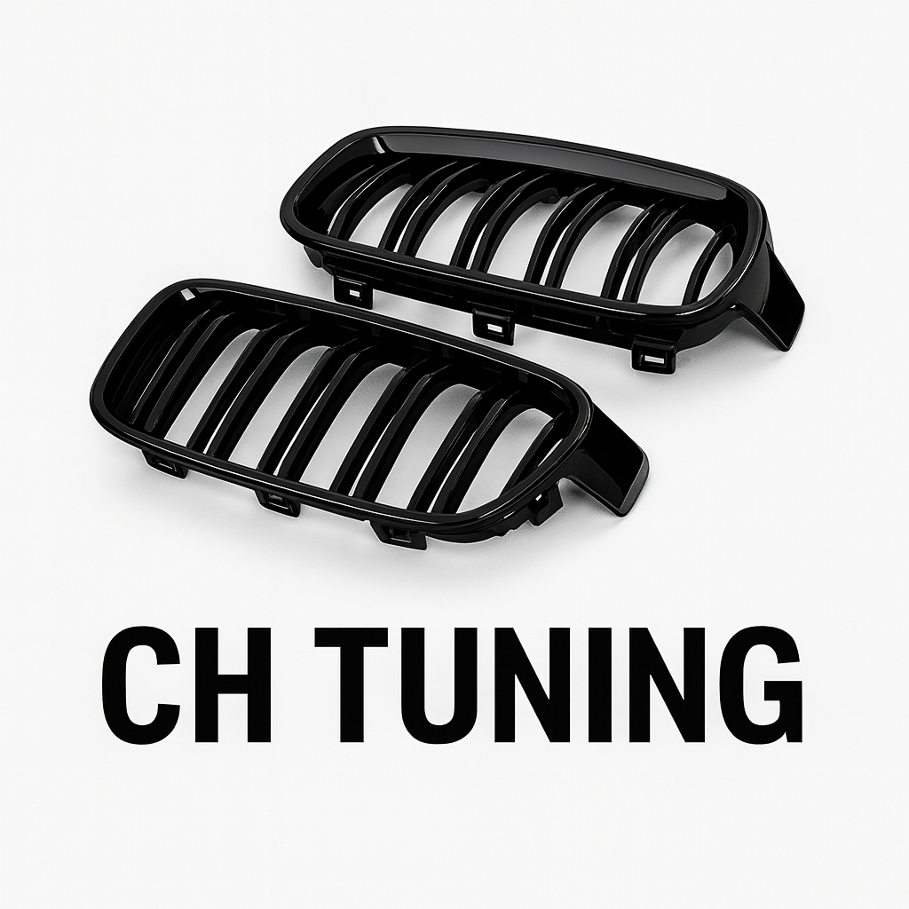 BMW 3 Series Kidney Grille GLOSS BLACK Dual LINE F30 F31 2012-2018