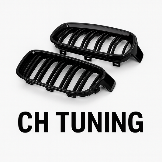 BMW 3 Series Kidney Grille GLOSS BLACK Dual LINE F30 F31 2012-2018